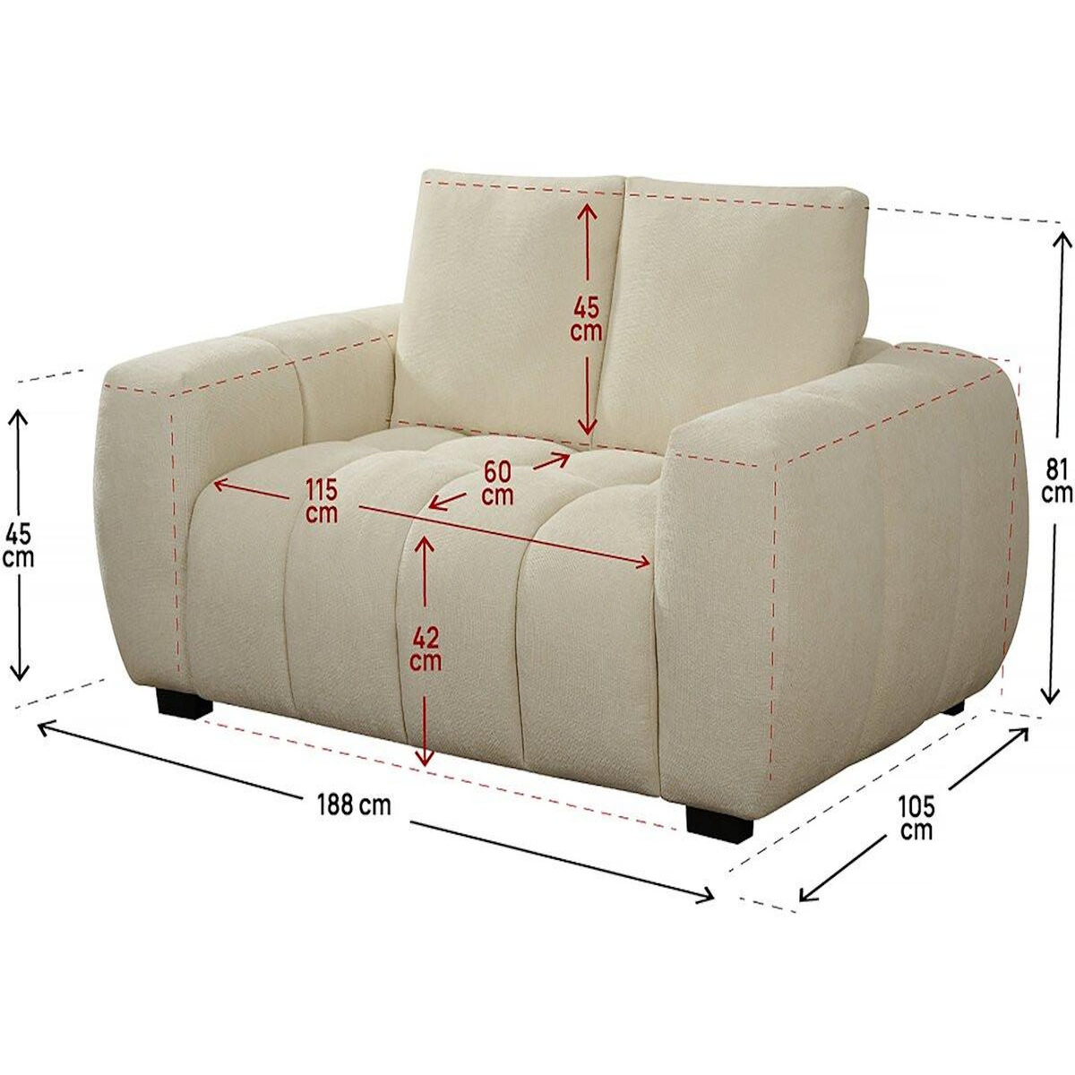 Habitat et Jardin Canapé  Cambon  - 2 places - Beige