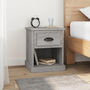 Voir la diapositive 1 : VIDAXL Table de chevet sonoma gris 39x39x47,5 cm bois d ingénierie
