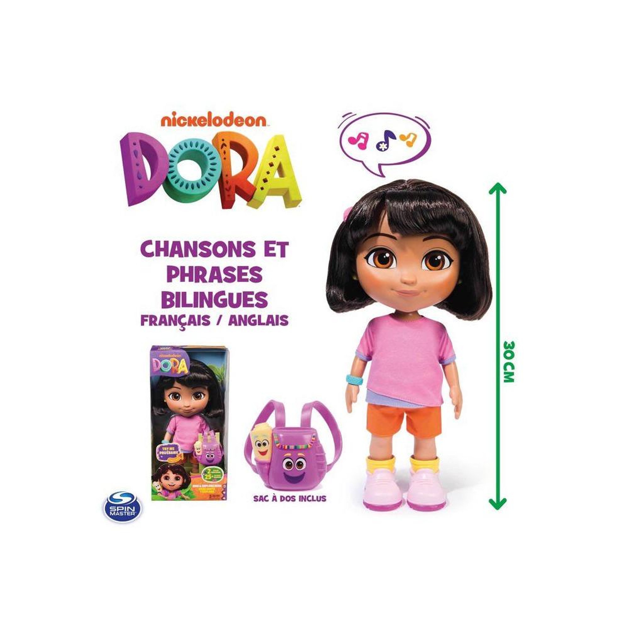 Voir la diapositive 2 : SPIN MASTER POUPEE DORA CHANTE ET EXPLORE Dora