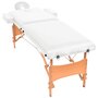 Voir la diapositive 2 : VIDAXL Table de massage pliable a 2 zones 10 cm d'epaisseur Blanc