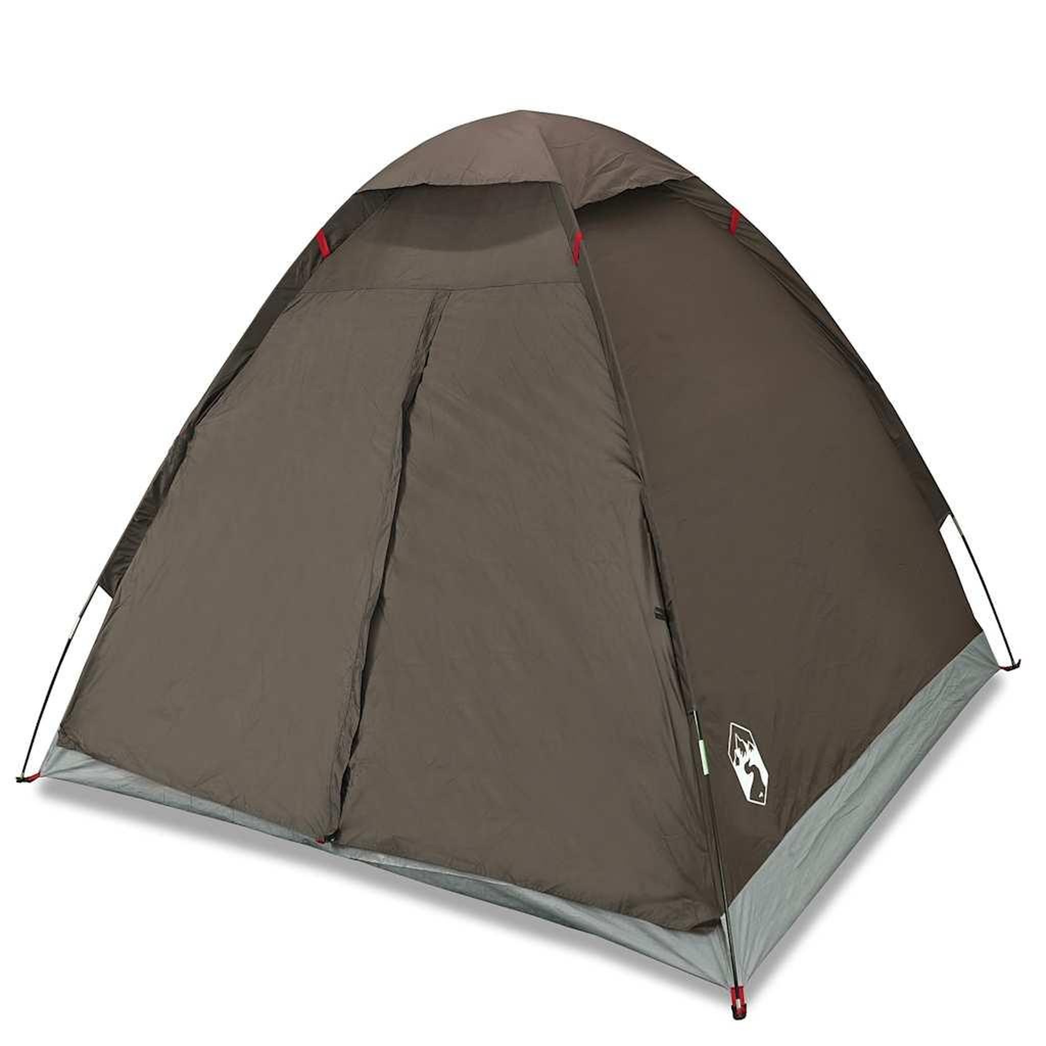 Voir la diapositive 2 : VIDAXL Tente de camping a dome 4 personnes marron impermeable