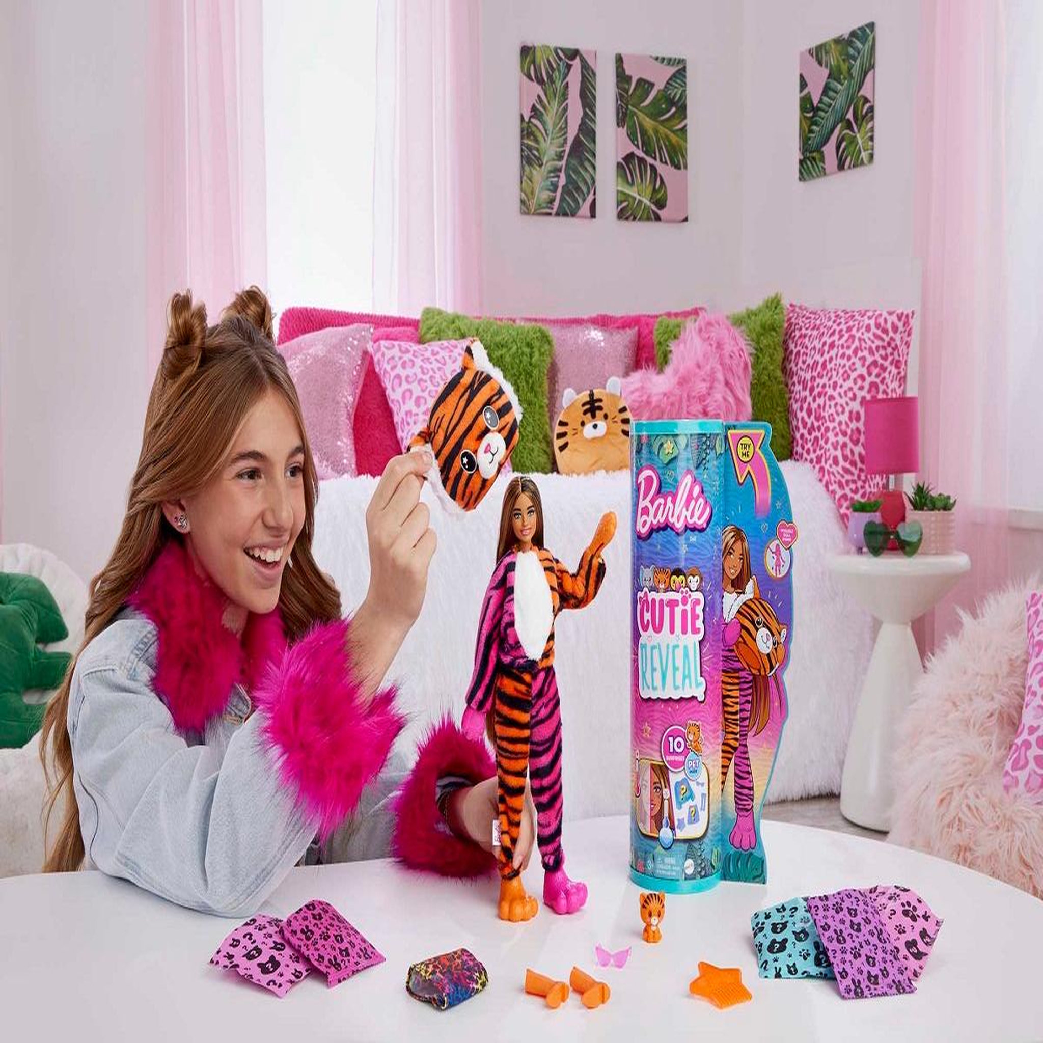 Voir la diapositive 6 : BARBIE Poupée Barbie Cutie Reveal Tigre