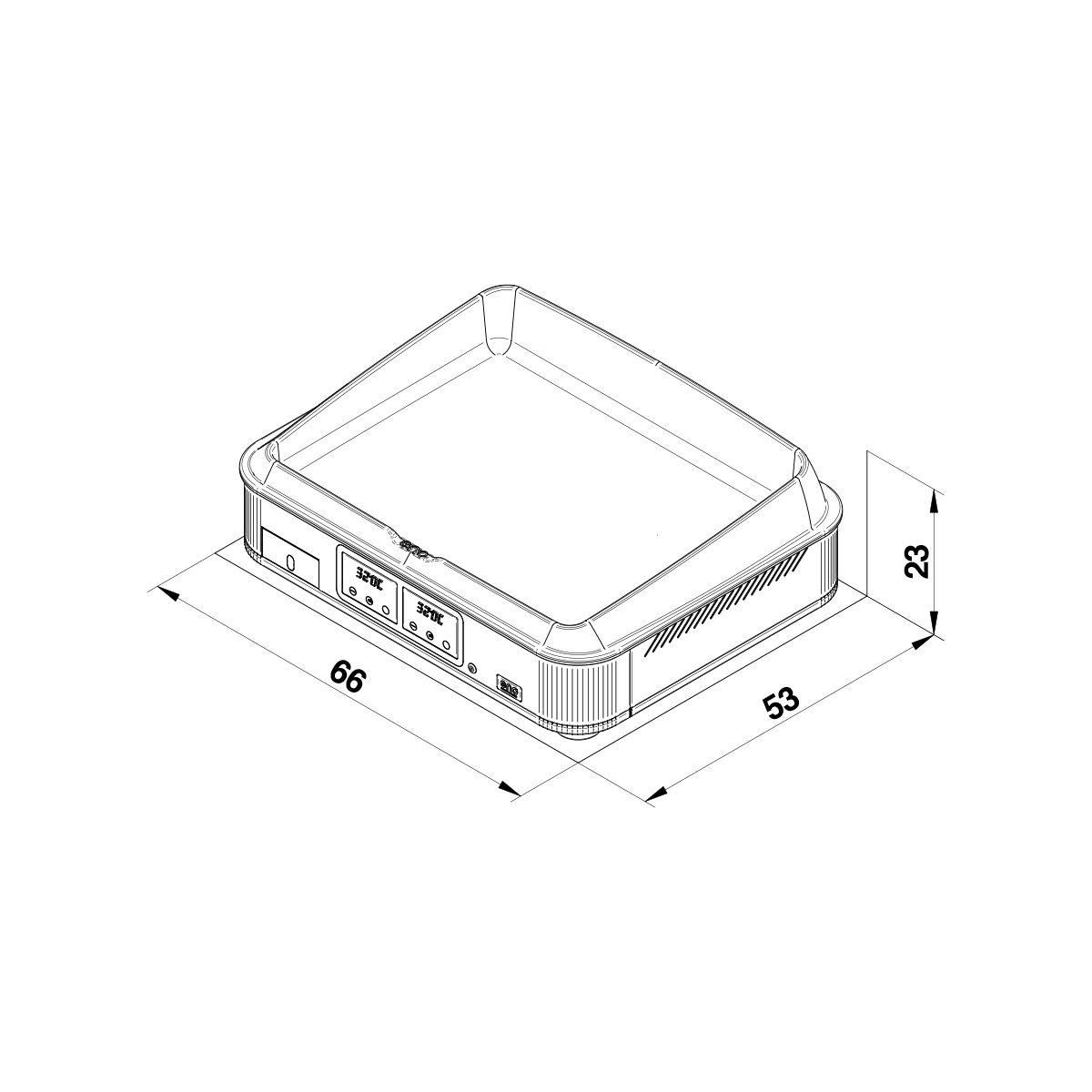 Eno Plancha électrique Enosign Electrique 65 inox à poser, 56x40 cm