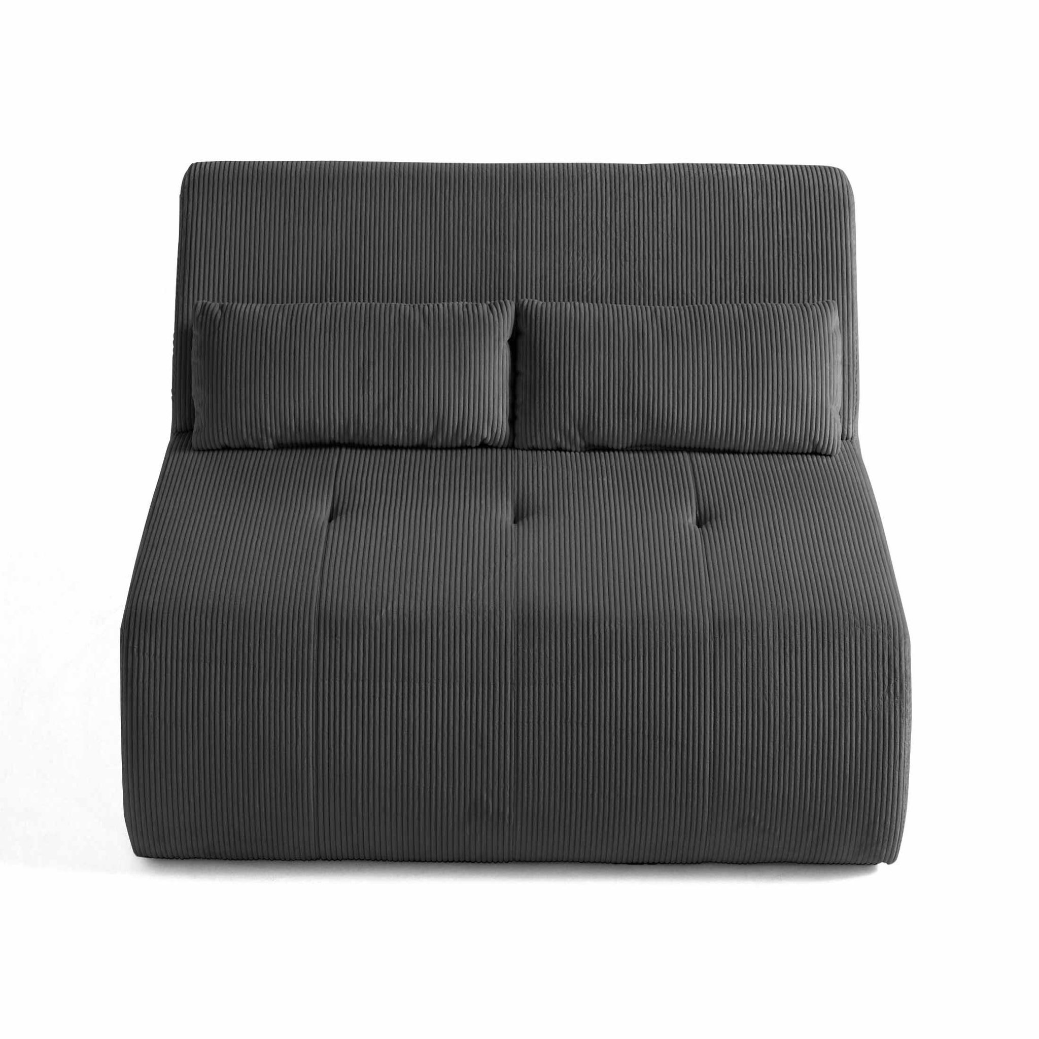Voir la diapositive 6 : LISA DESIGN Onyx - canapé droit 2 places - en velours côtelé