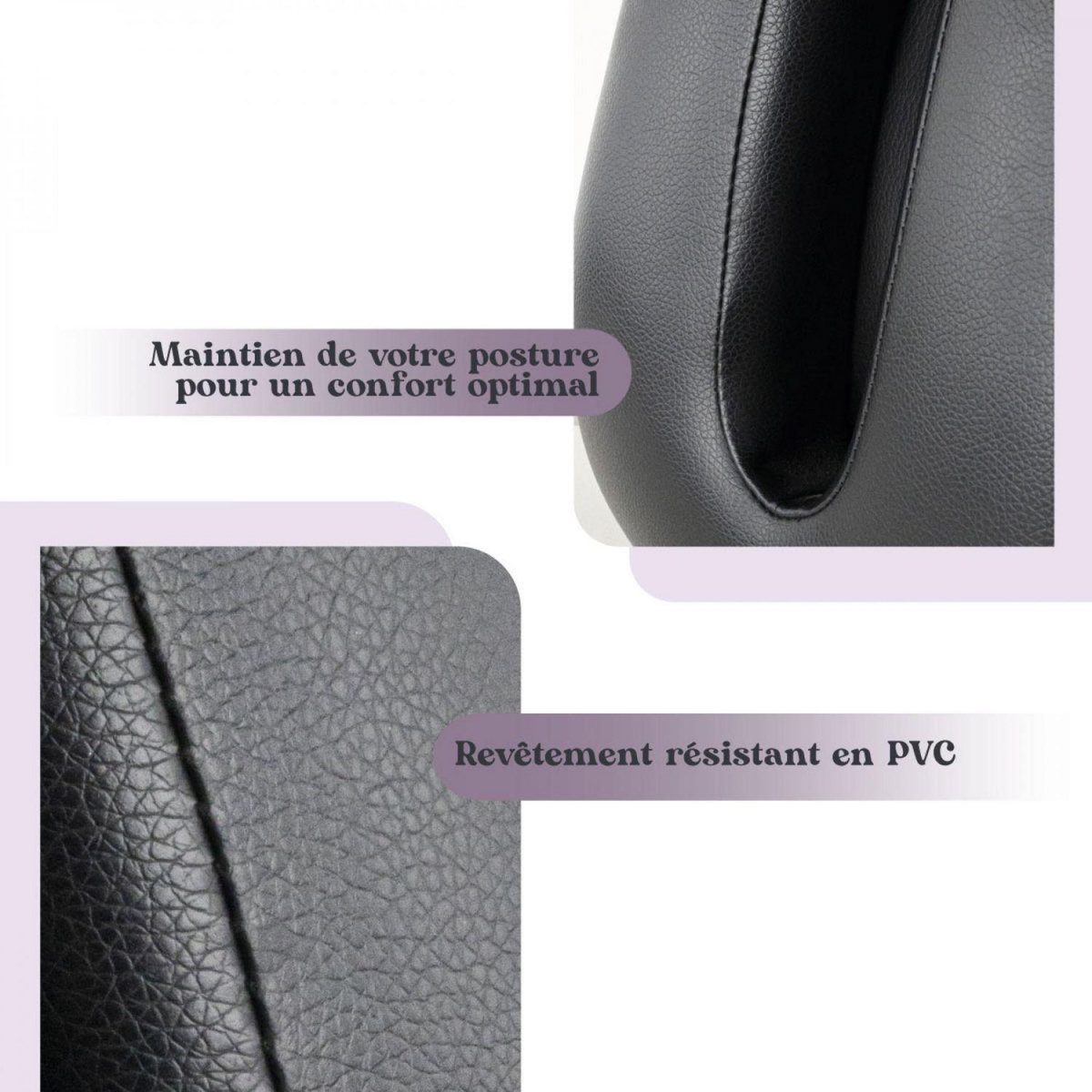 VIVEZEN Coussin de soutien lombaire, oreiller de soutien du dos - Noir