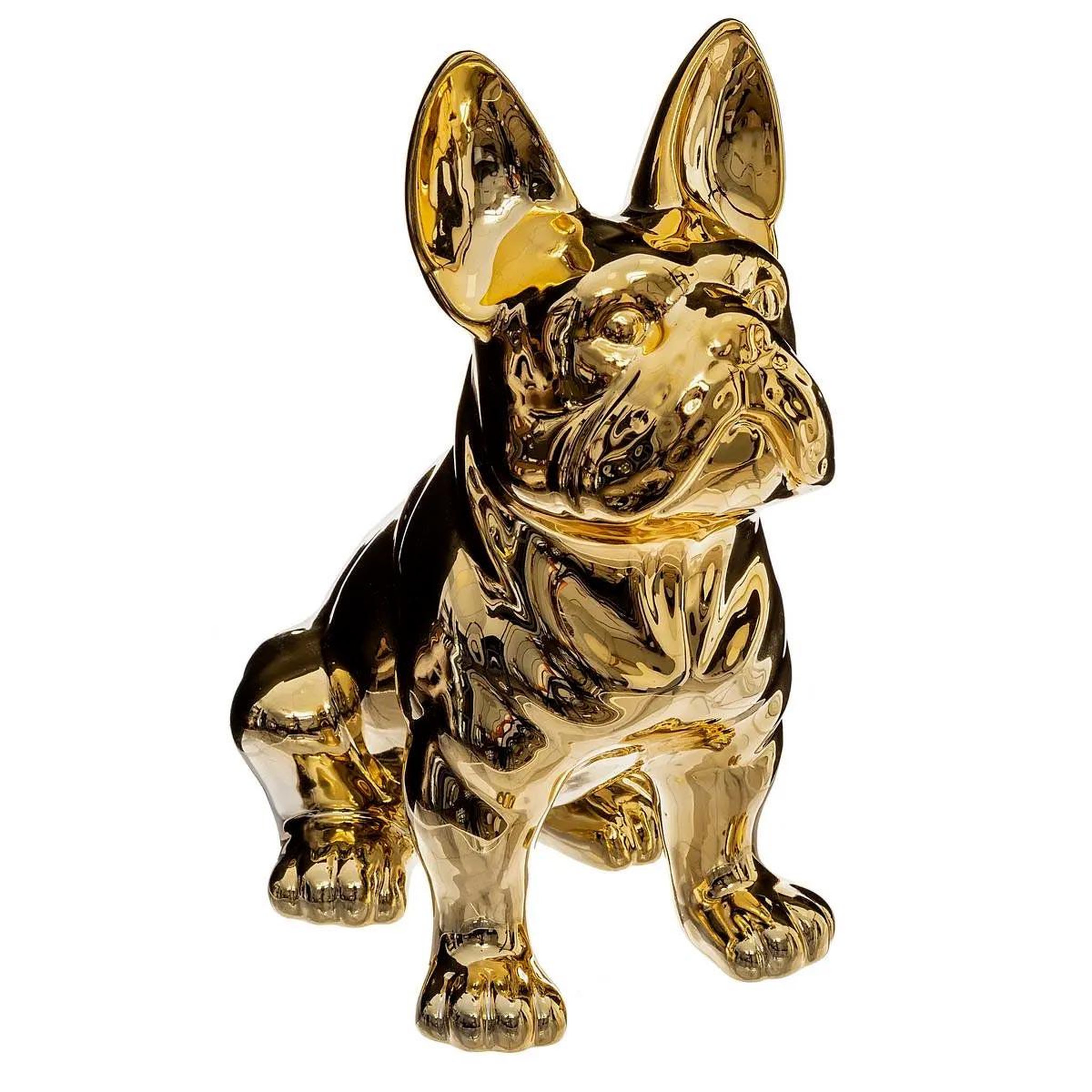 ATMOSPHERA Statuette déco design  bulldog  22cm or
