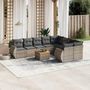Voir la diapositive 1 : VIDAXL Salon de jardin avec coussins 10 pcs gris resine tressee