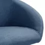 VIDAXL Chaise de salle a manger Bleu Tissu