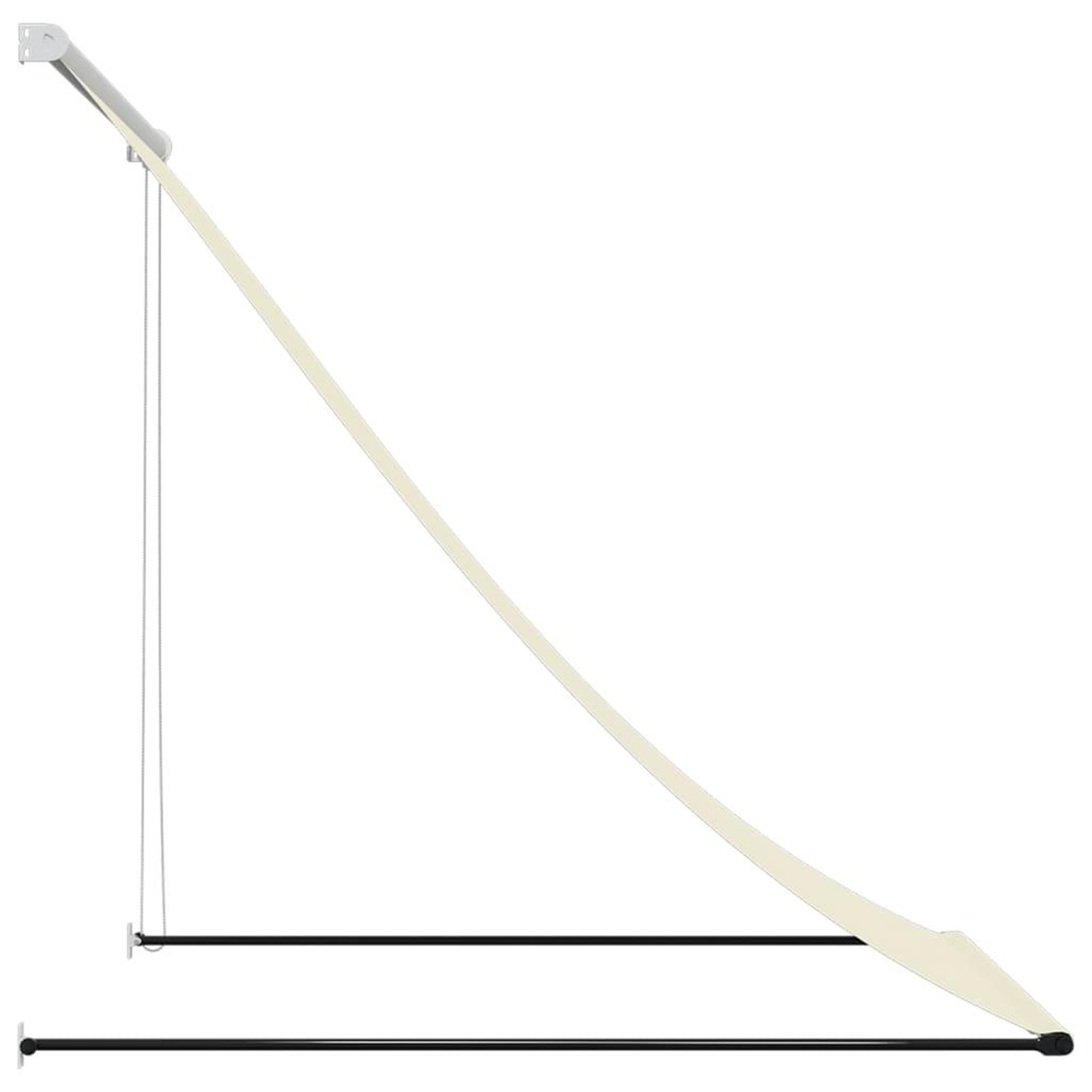 Voir la diapositive 4 : VIDAXL Auvent retractable creme 150x150 m tissu et acier