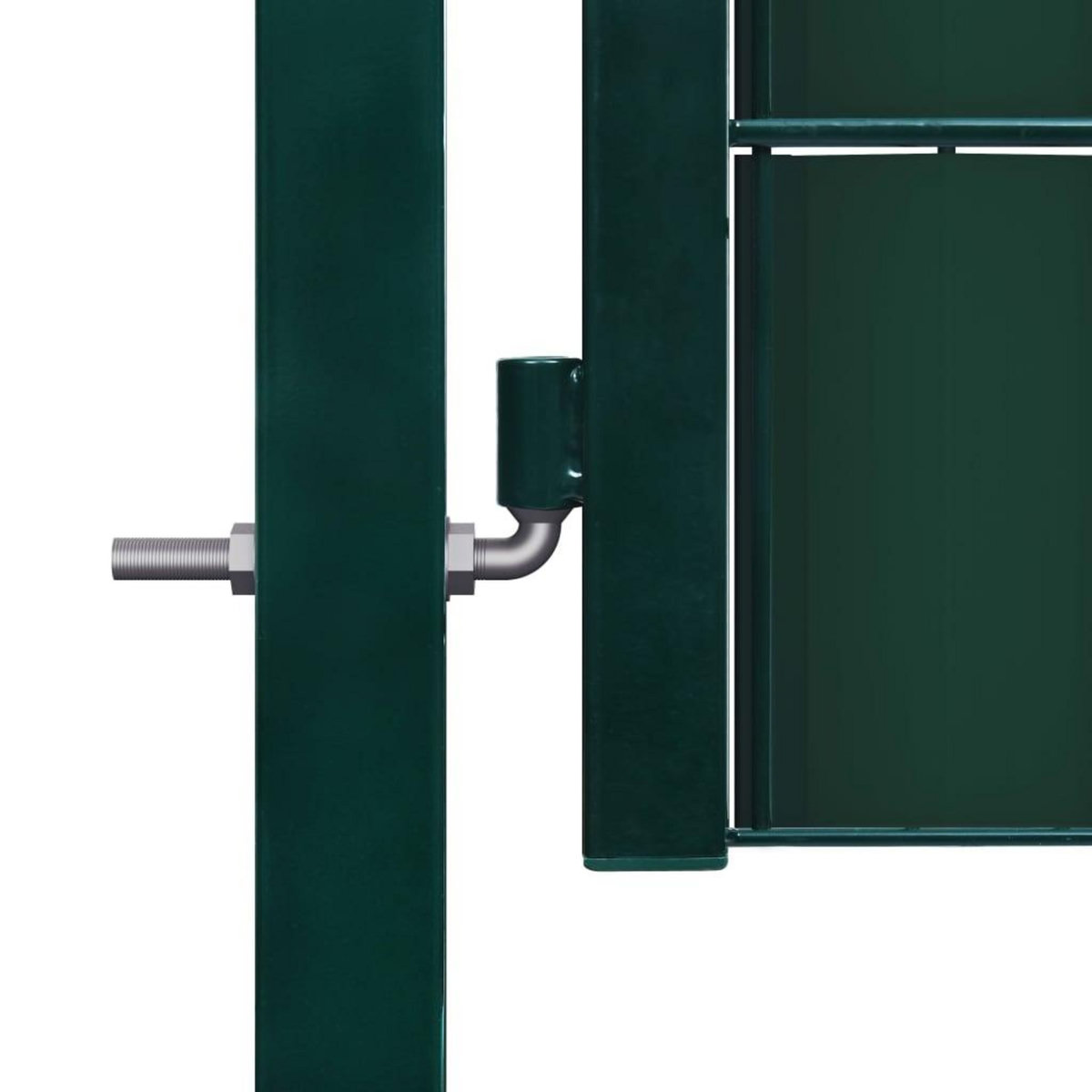 VIDAXL Portail de cloture PVC et acier 100x204 cm Vert