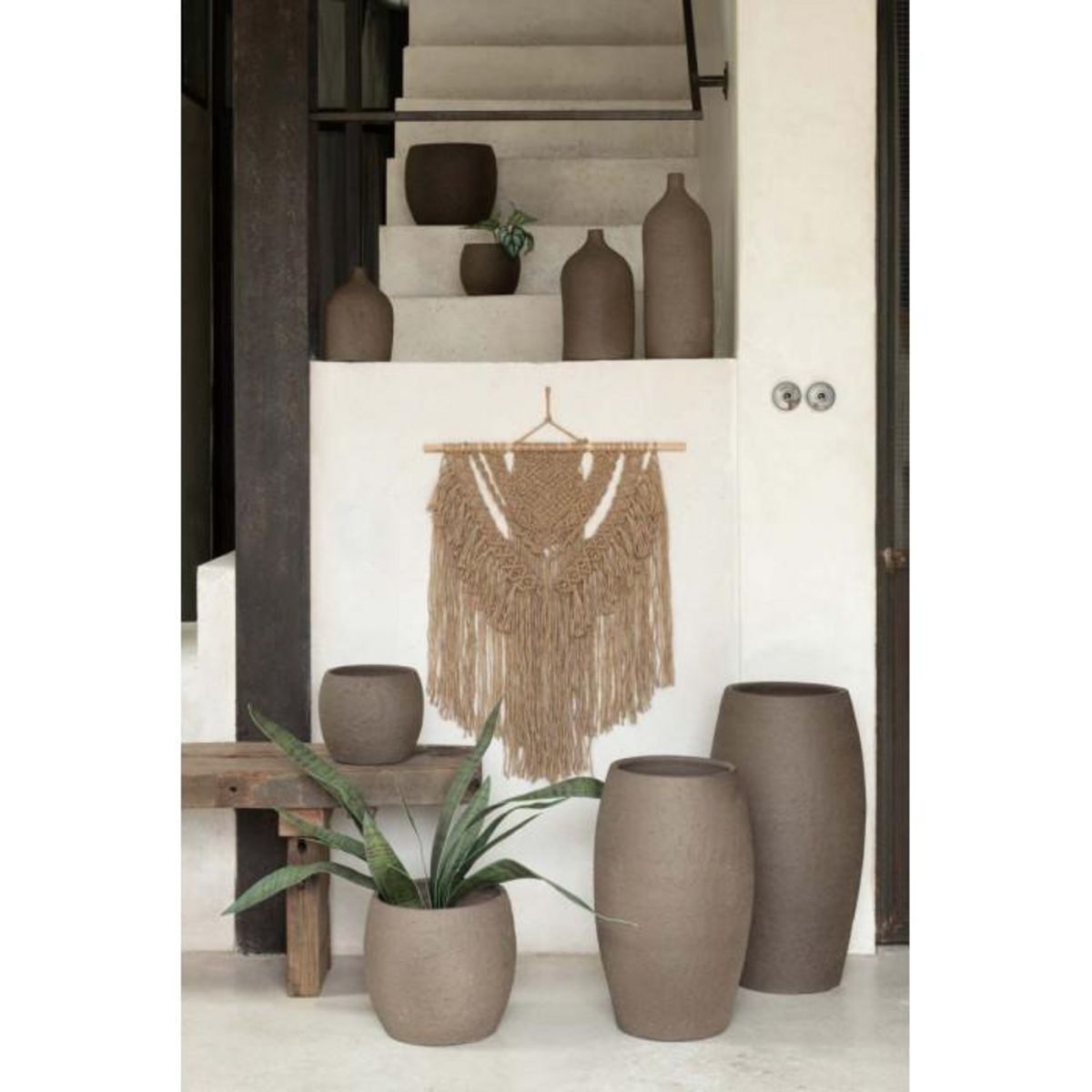 Paris Prix Cache-Pot en Céramique  Enya  24cm Marron