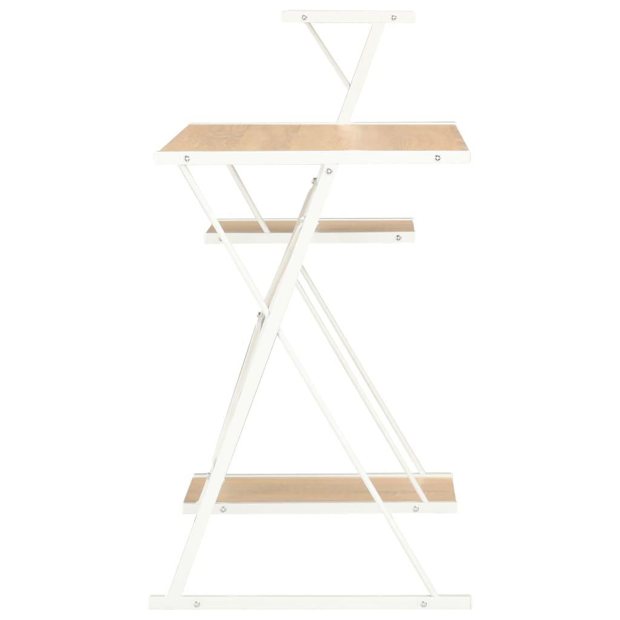 Voir la diapositive 3 : VIDAXL Bureau avec etagere Blanc et chene 116x50x93 cm