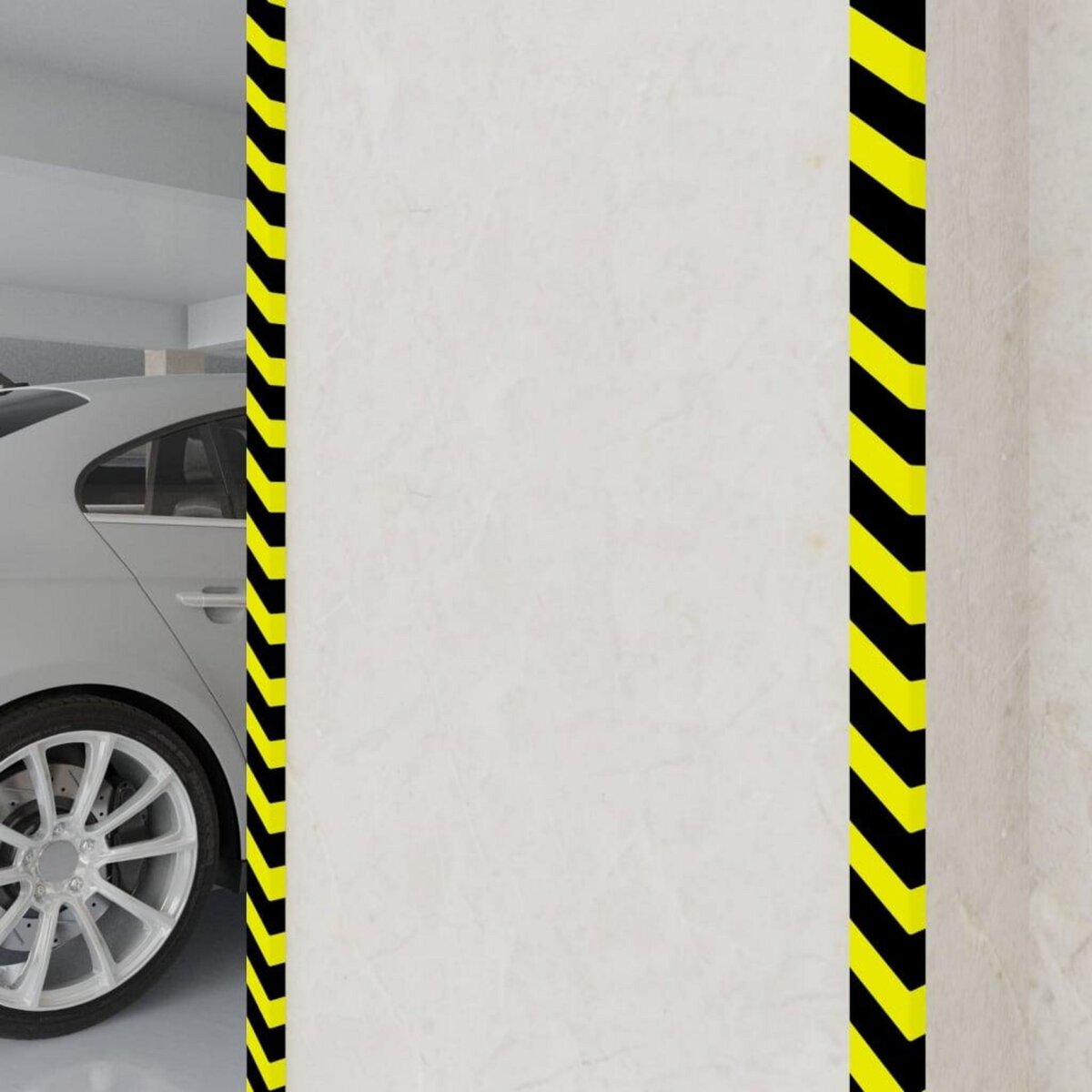 VIDAXL Protecteurs d'angle 2 pcs Jaune et noir 6x2x101,5 cm PU