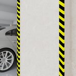 VIDAXL Protecteurs d'angle 2 pcs Jaune et noir 6x2x101,5 cm PU