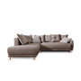 Voir la diapositive 6 : BEST MOBILIER Lena - canapé d'angle gauche convertible - 5 places - latte - style scandinave - café latte