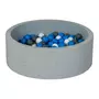  Piscine à balles Aire de jeu + 150 balles blanc, bleu, gris
