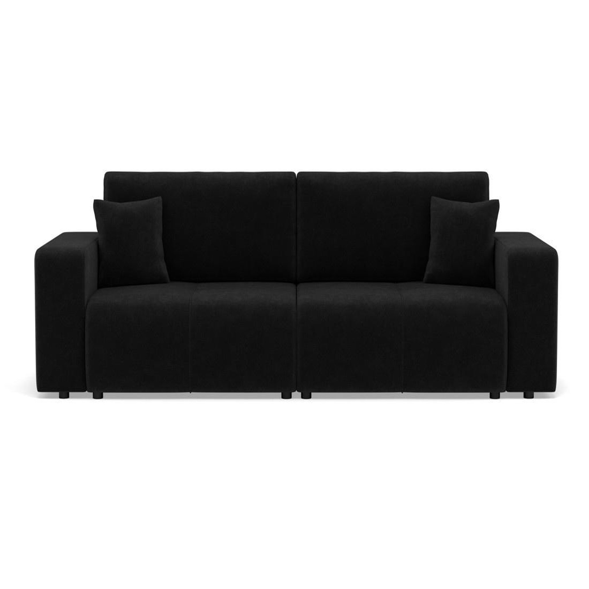 Voir la diapositive 1 : BEST MOBILIER Nicole - canapé droit 4 places convertible avec coffre en tissu