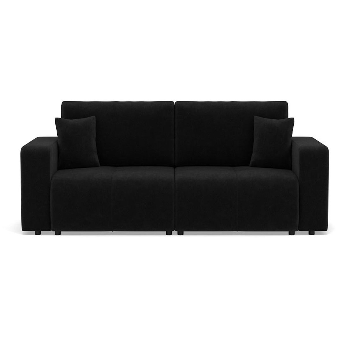 BEST MOBILIER Nicole - canapé droit 4 places convertible avec coffre en tissu