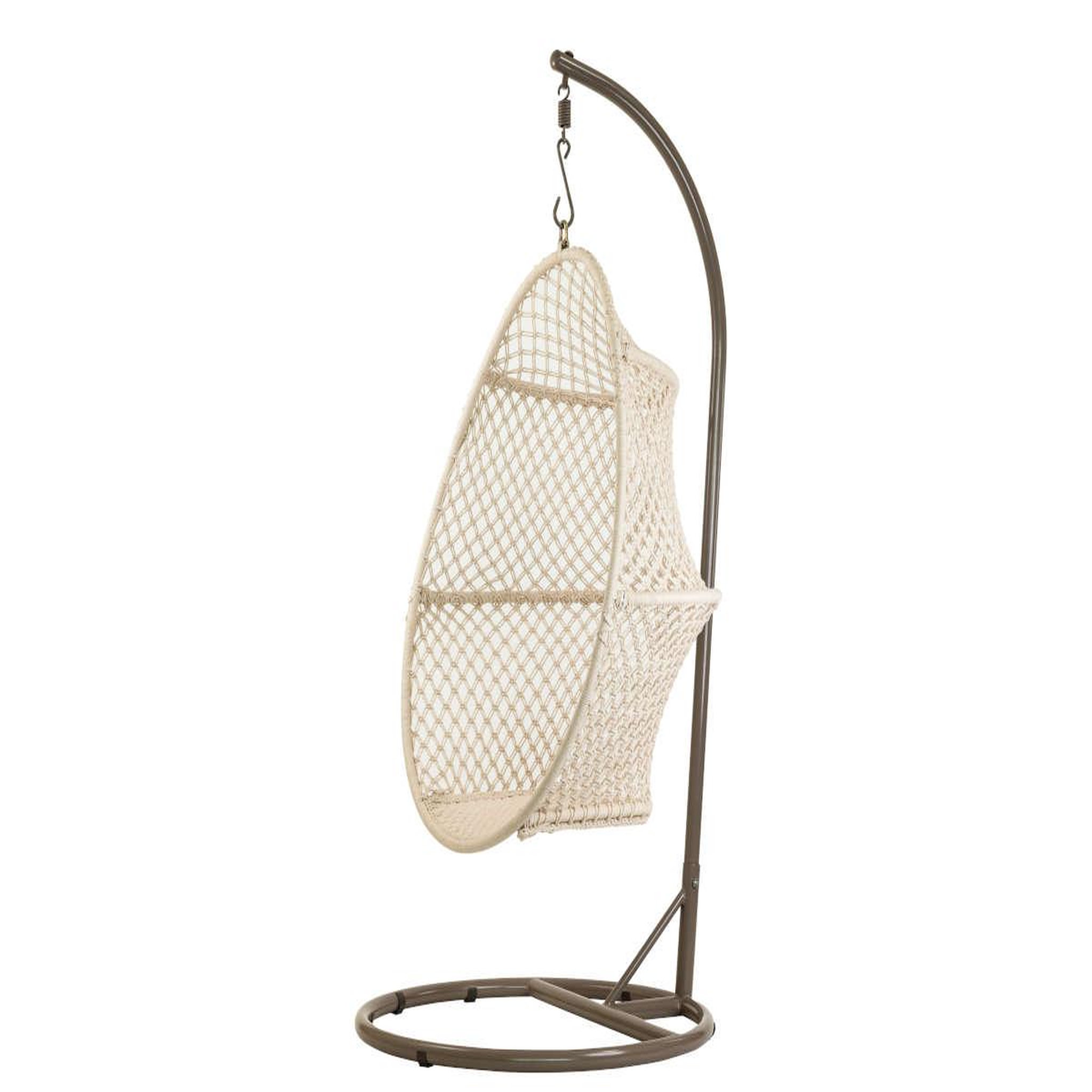 Jardiline Fauteuil œuf suspendu en macramé coton - jardiline