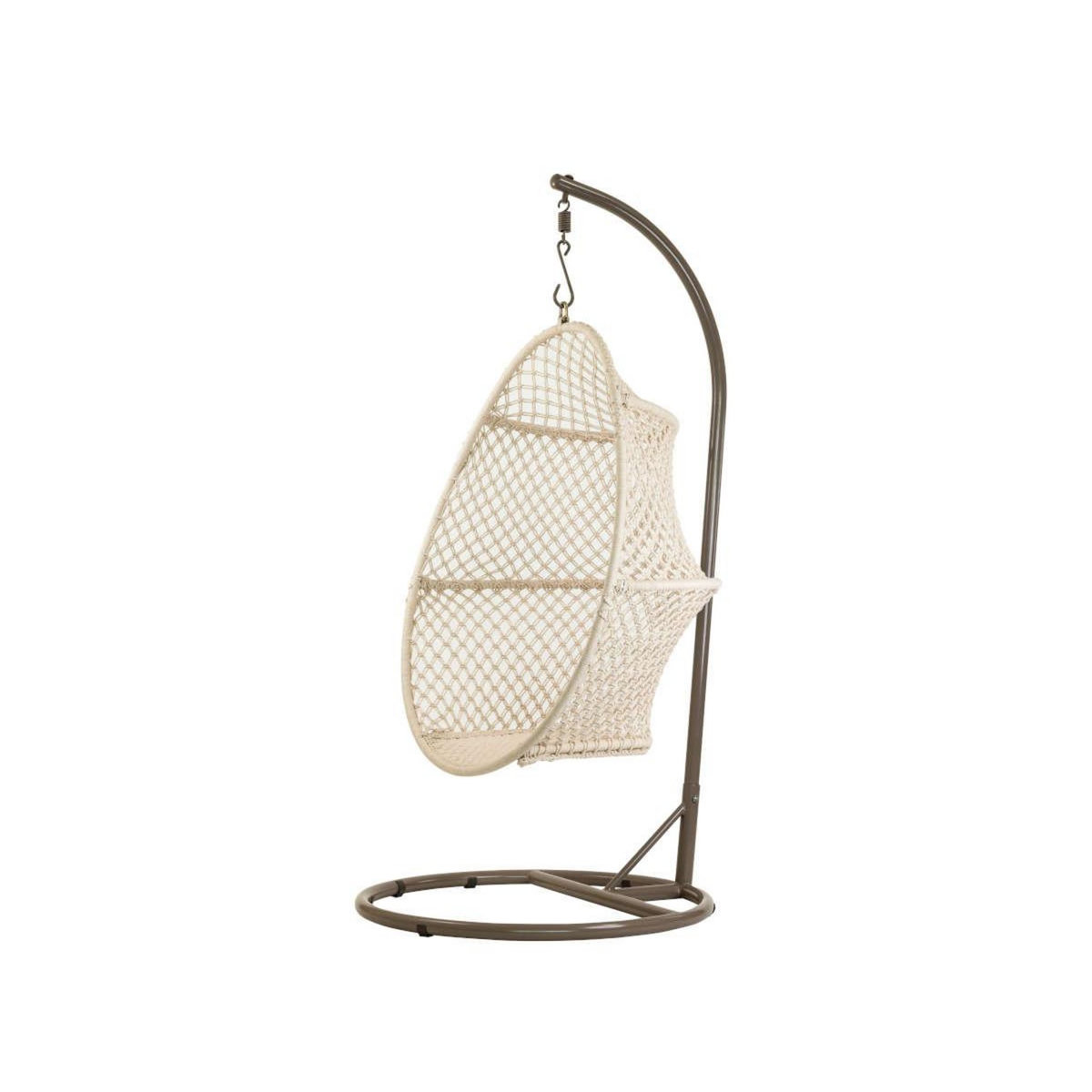 Jardiline Fauteuil œuf suspendu en macramé coton - Jardiline