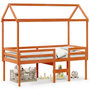 Voir la diapositive 1 : VIDAXL Lit haut sans matelas cire marron 80x200 cm bois de pin massif
