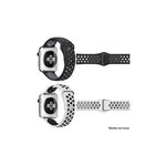 IBROZ Bracelet Apple Watch Sport 42/44/45mm noir+blanc