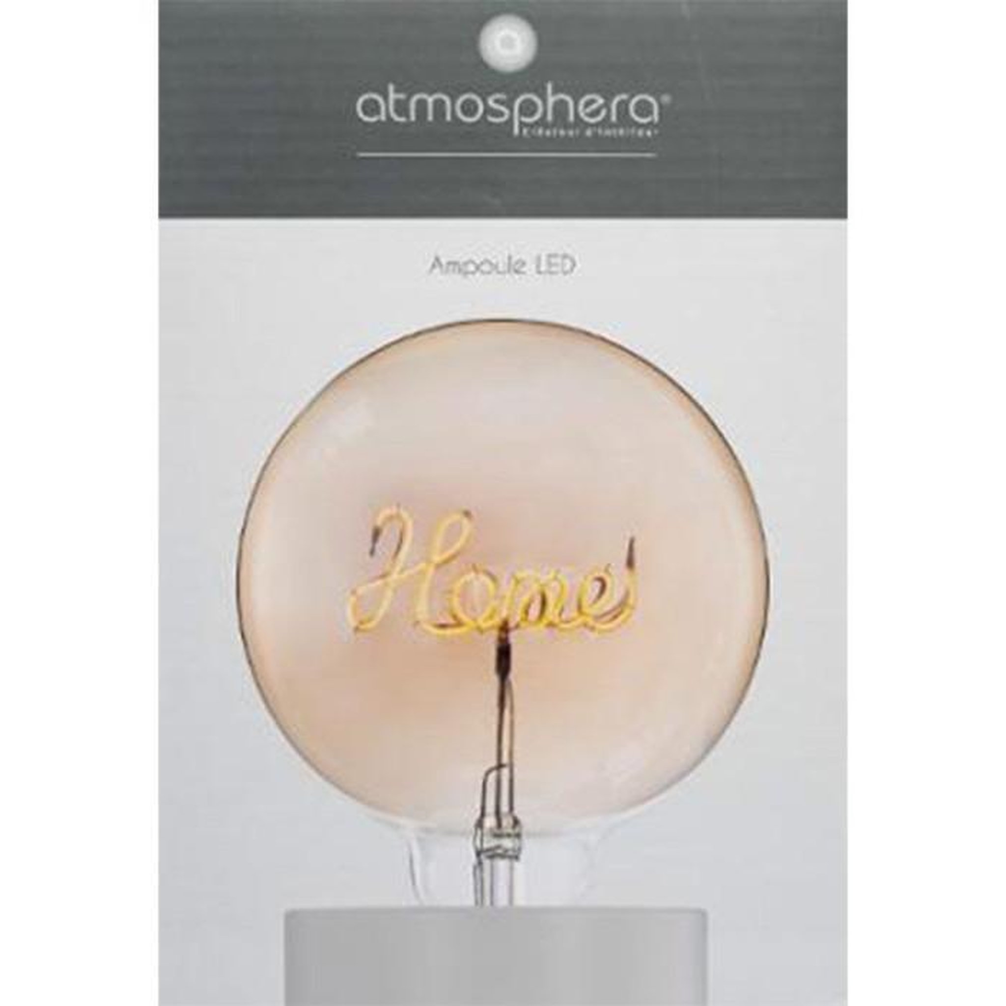 Voir la diapositive 3 : ATMOSPHERA Ampoule Décorative à Filament  Hello  17cm Ambre