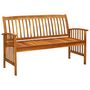 Voir la diapositive 2 : VIDAXL Banc de jardin avec coussin 147 cm Bois d acacia massif