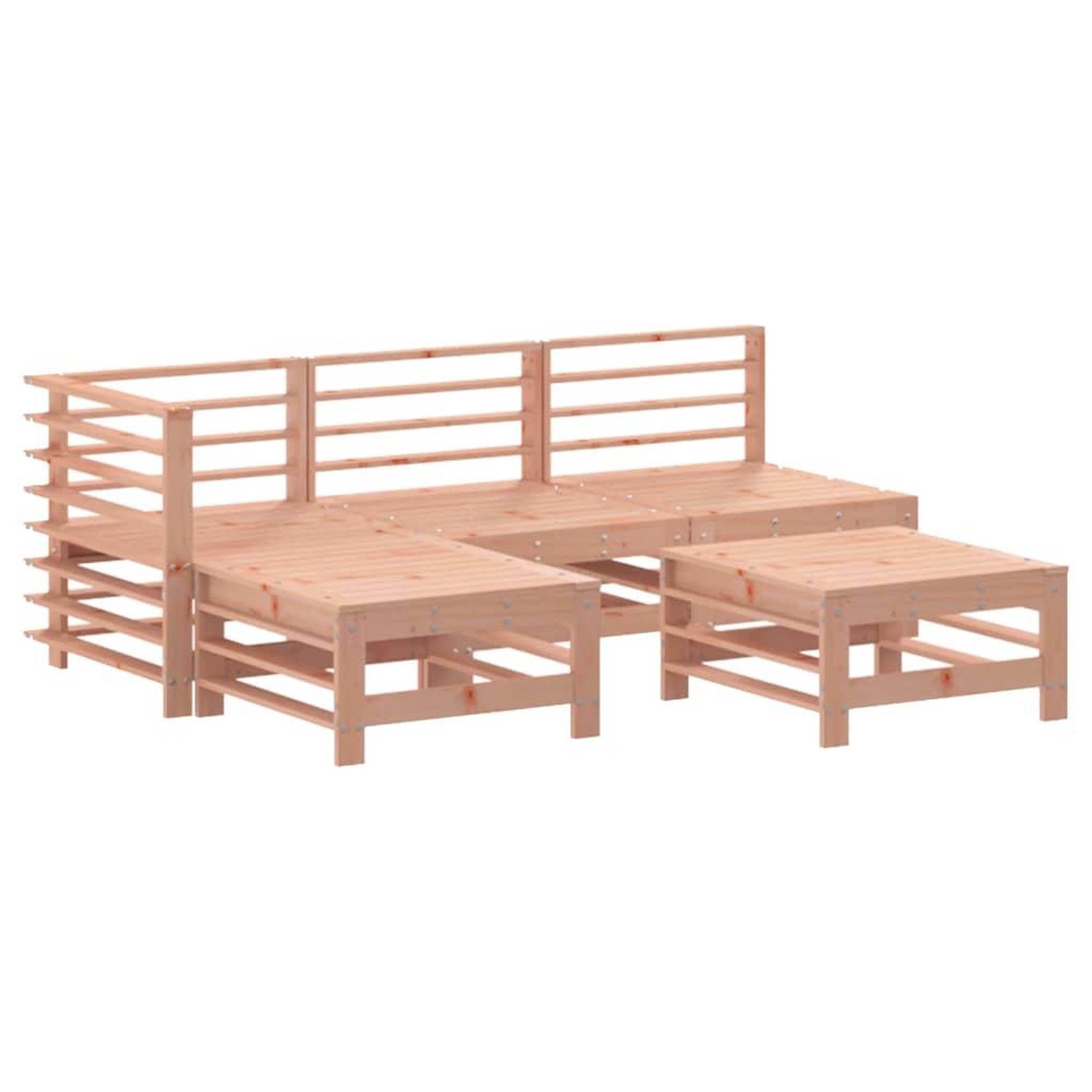 Voir la diapositive 2 : VIDAXL Salon de jardin 5 pcs bois massif douglas