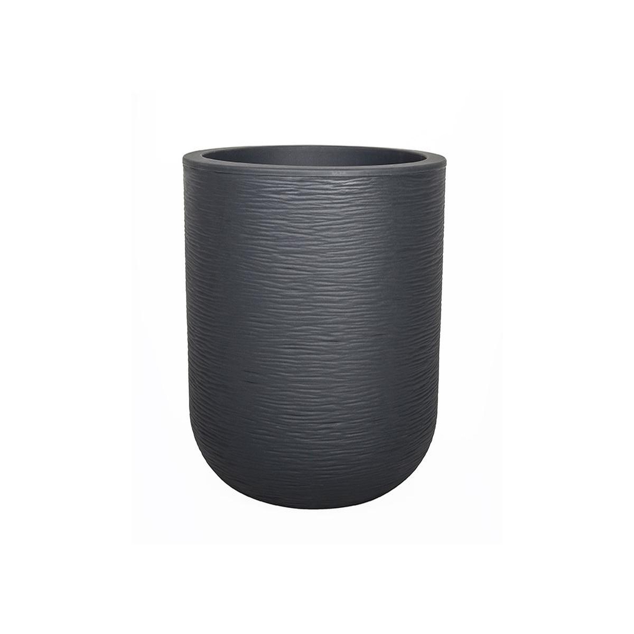 Eda Pot de fleurs rond en plastique Graphit Up anthracite - Ø 40 cm - Eda