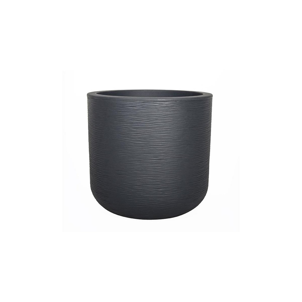 Eda Pot de fleurs rond en plastique Graphit Up anthracite - Ø 40 cm - Eda