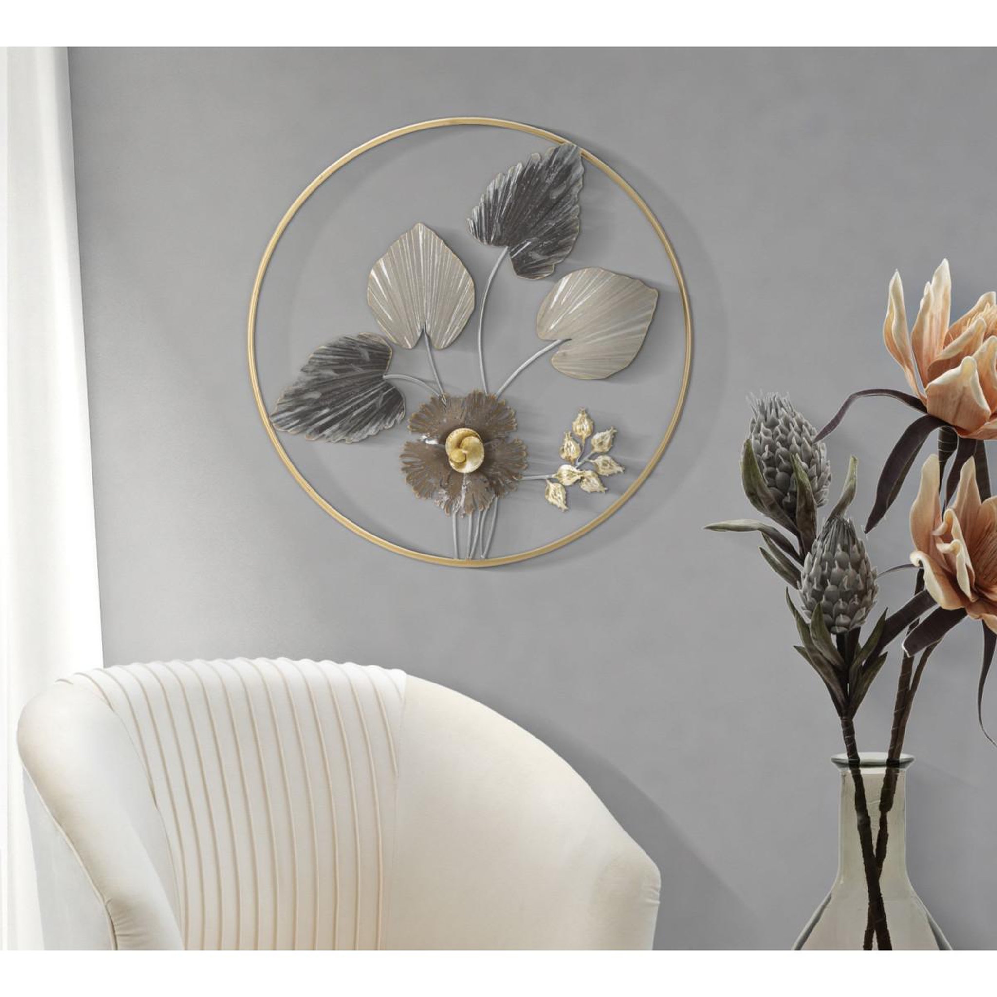 Voir la diapositive 4 : Paris Prix Décoration murale ronde en métal  rod  65cm multicolore