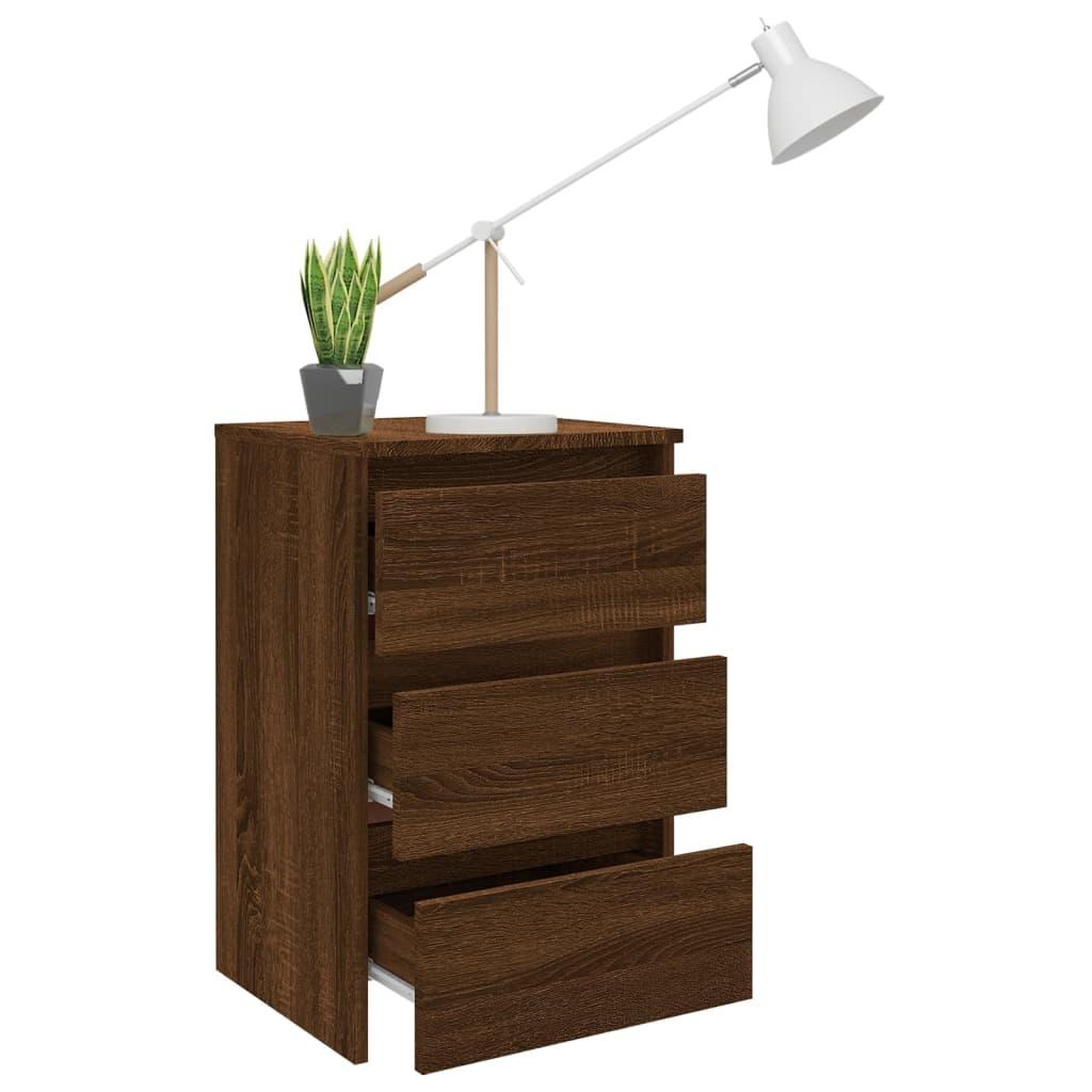 Voir la diapositive 3 : VIDAXL Table de chevet Chene marron 40x35x62,5 cm Bois d'ingenierie