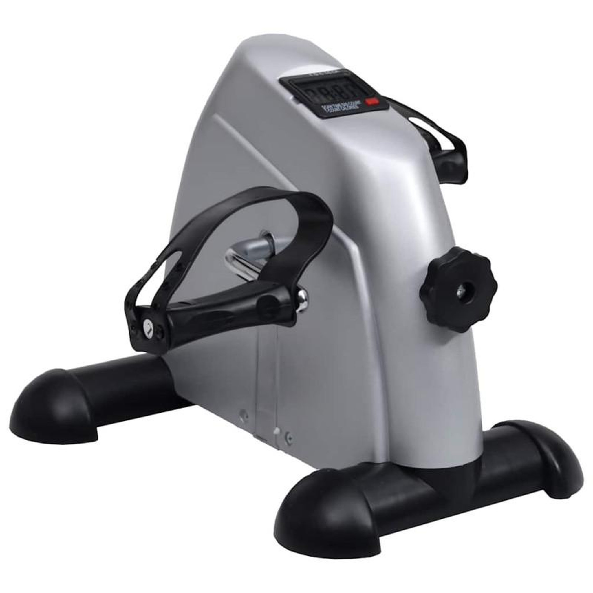 Voir la diapositive 1 : VIDAXL Mini vélo d exercices argent à volant en plastique