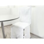 SOLEIL D'OCRE Housse de chaise en coton PANAMA blanc