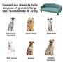Voir la diapositive 6 : PAWHUT Canapé chien lit pour chien chat design contemporain coquillage dim. 98L x 60l x 35H cm coussin moelleux velours vert