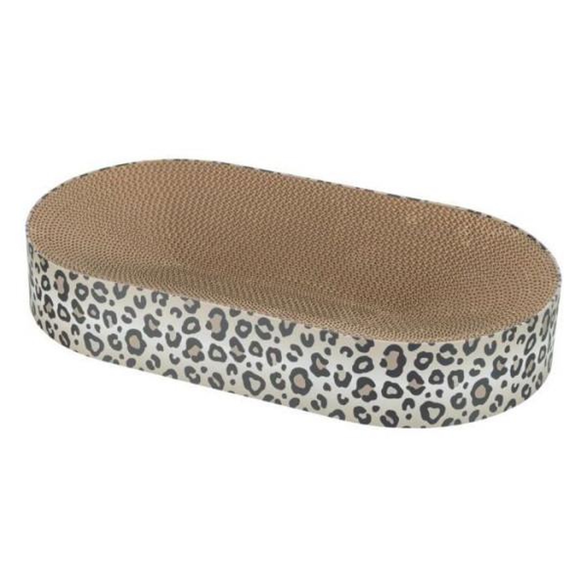 Voir la diapositive 2 : Trixie Lit griffoir - TRIXIE - LEO - Carton - 63 x 10 x 35 cm - Creme imprimé léopard