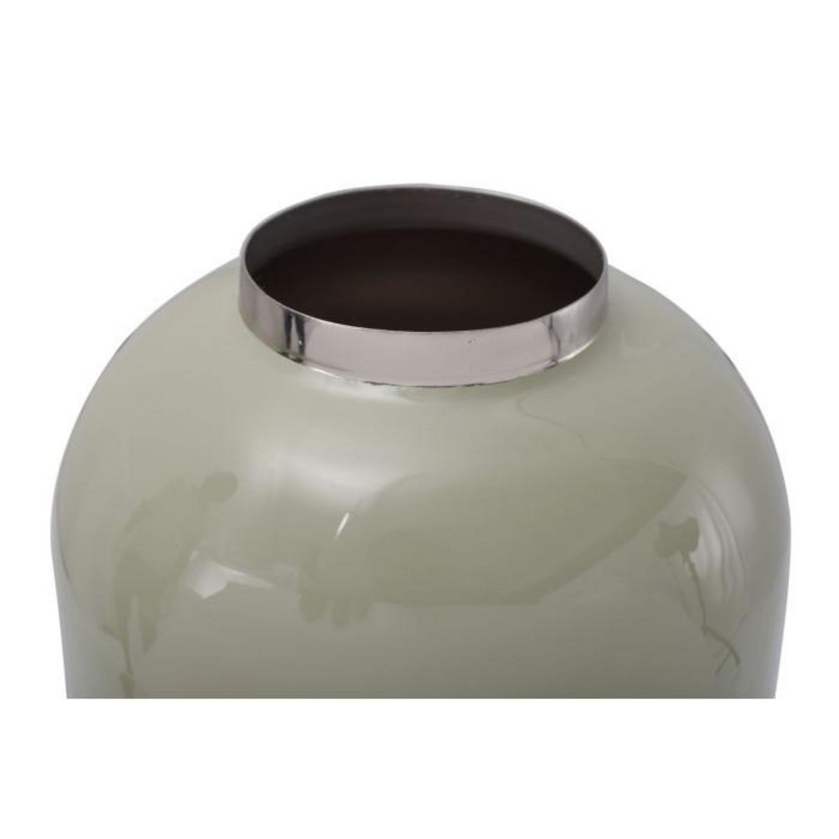 Paris Prix Vase Rond Déco  Polko  25cm Menthe & Argent