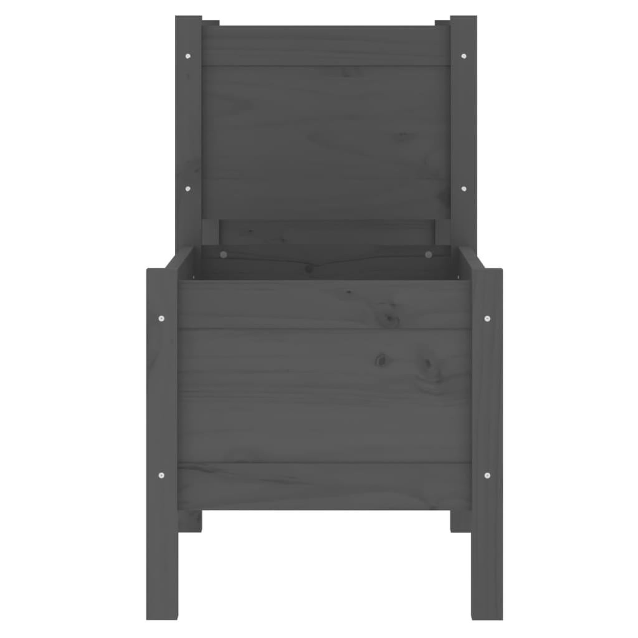 Voir la diapositive 5 : VIDAXL Jardiniere Gris 245,5x44x75 cm Bois massif de pin