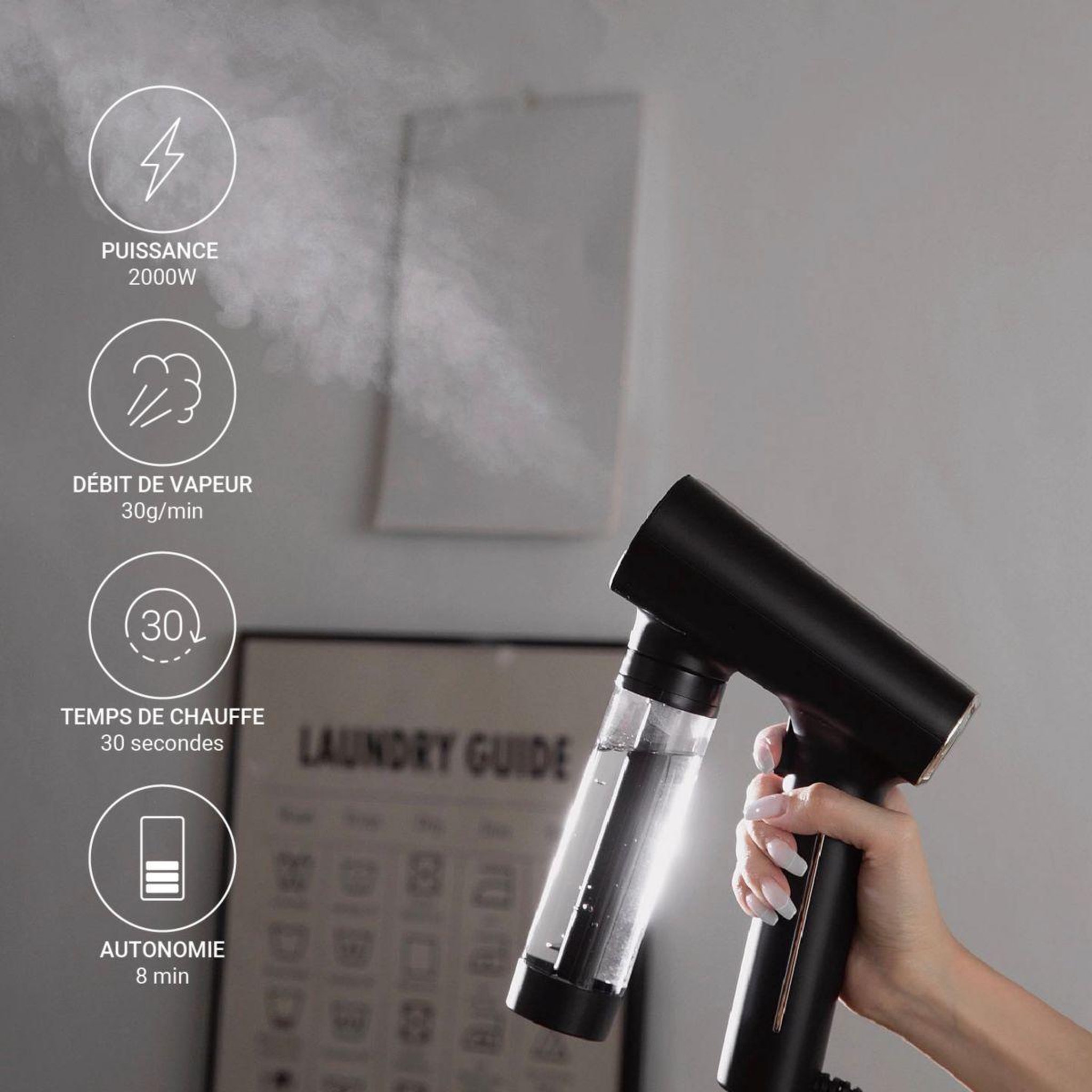 Voir la diapositive 5 : Steamone Défroisseur vapeur EUNS150B Karl