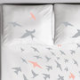 Voir la diapositive 2 : Dourev Housse de couette 240x220 Bird + 2 taies coton 57 fils