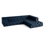 Voir la diapositive 4 : LISA DESIGN Gallata - canapé chesterfield d'angle droit - 5 places - en velours