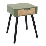 The Home Deco Factory Table de chevet 1 tiroir vert kaki