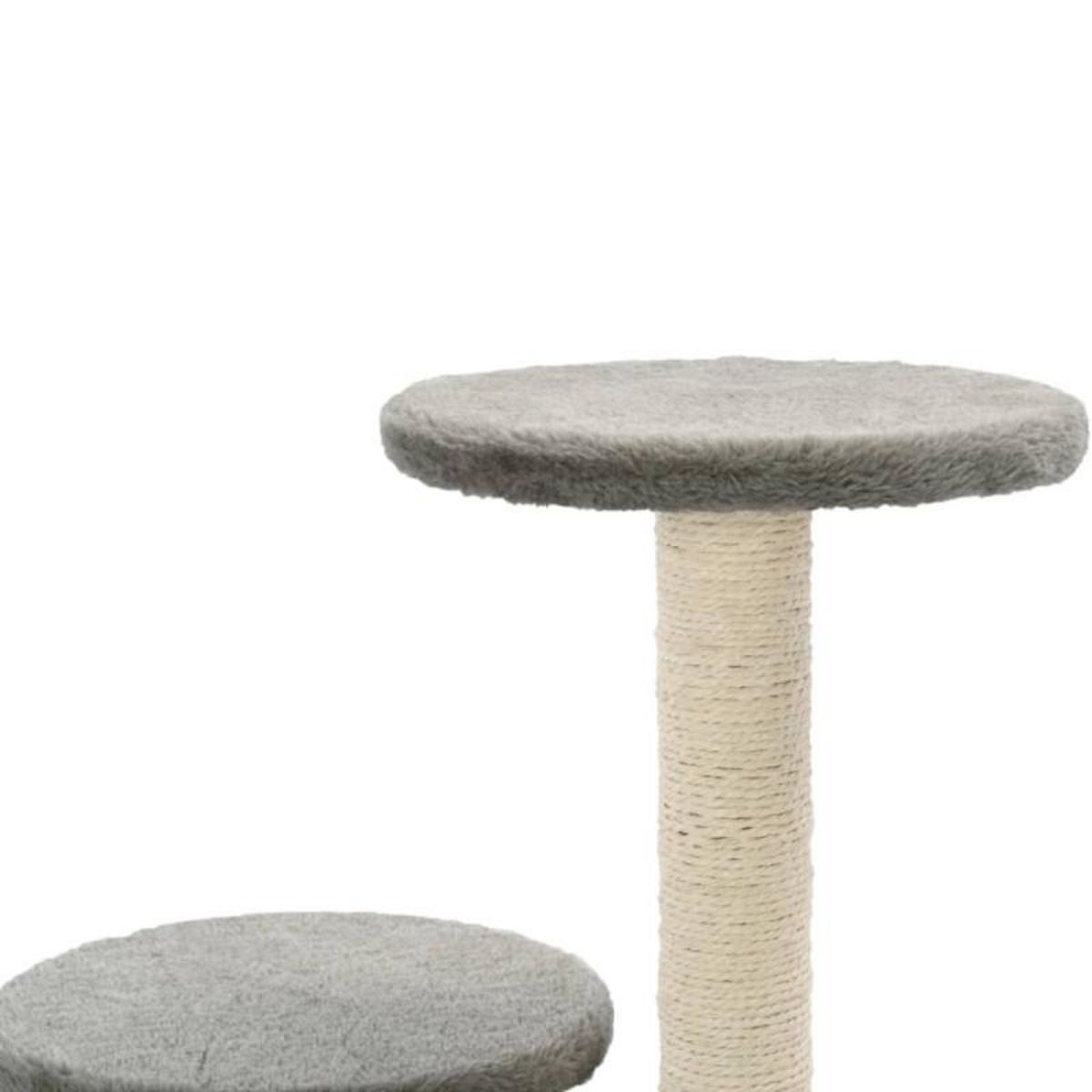 VIDAXL Arbre a chat avec griffoirs en sisal 60 cm Gris