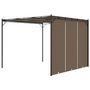 Voir la diapositive 5 : VIDAXL Belvedere de jardin avec rideau lateral 3x3x2,25 m Taupe
