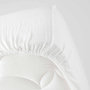 Voir la diapositive 2 : Paris Prix Drap Housse en Gaze de Coton  Angelia  160x200cm Blanc