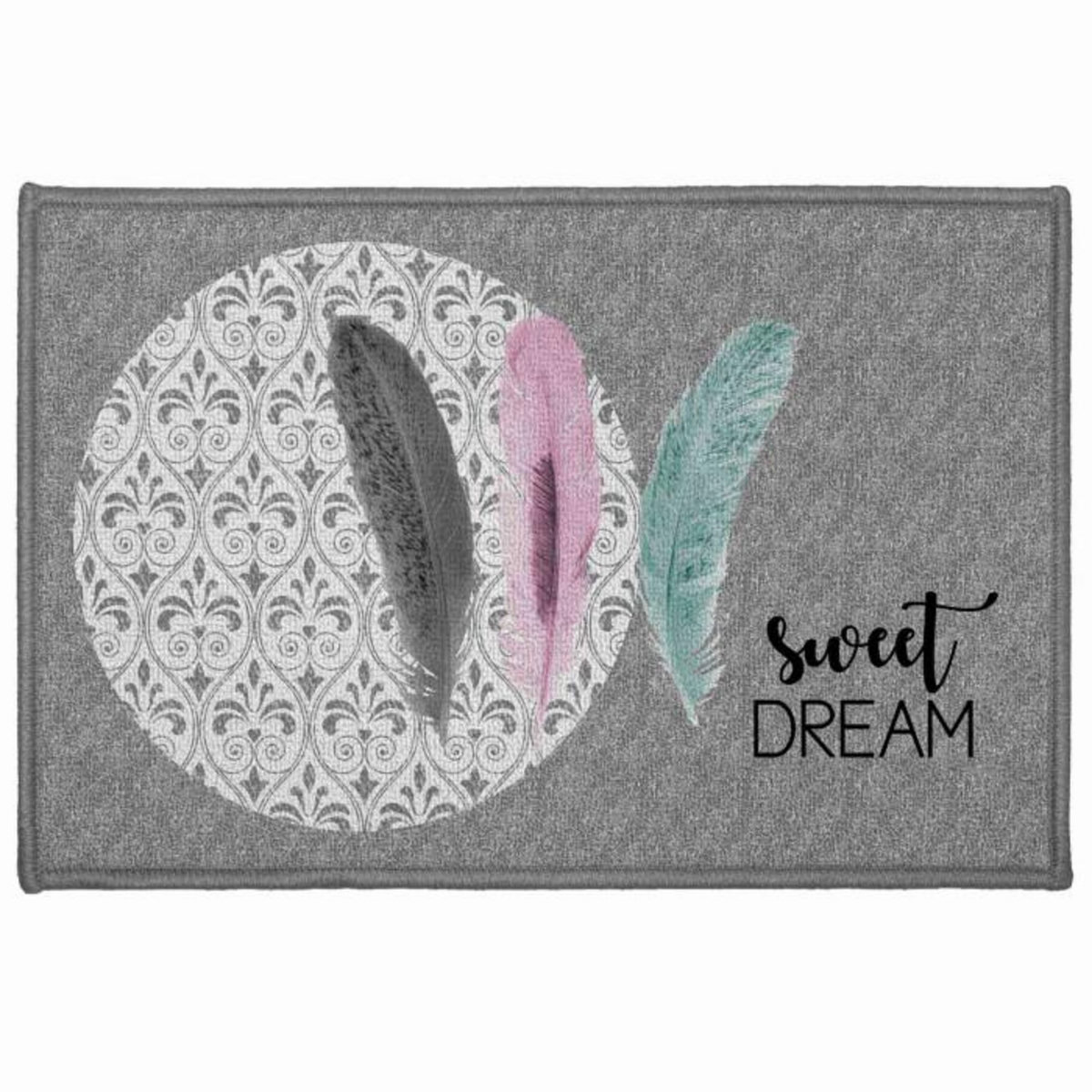 Paris Prix Tapis Déco Rectangulaire  Sweet Trio  40x60cm Gris
