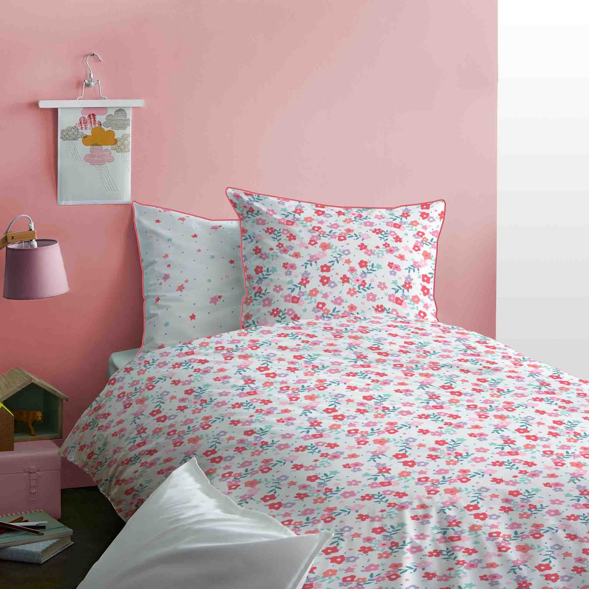 MATT & ROSE Parure housse de couette enfant en coton 57 fils motifs Liberty PRINTEMPS