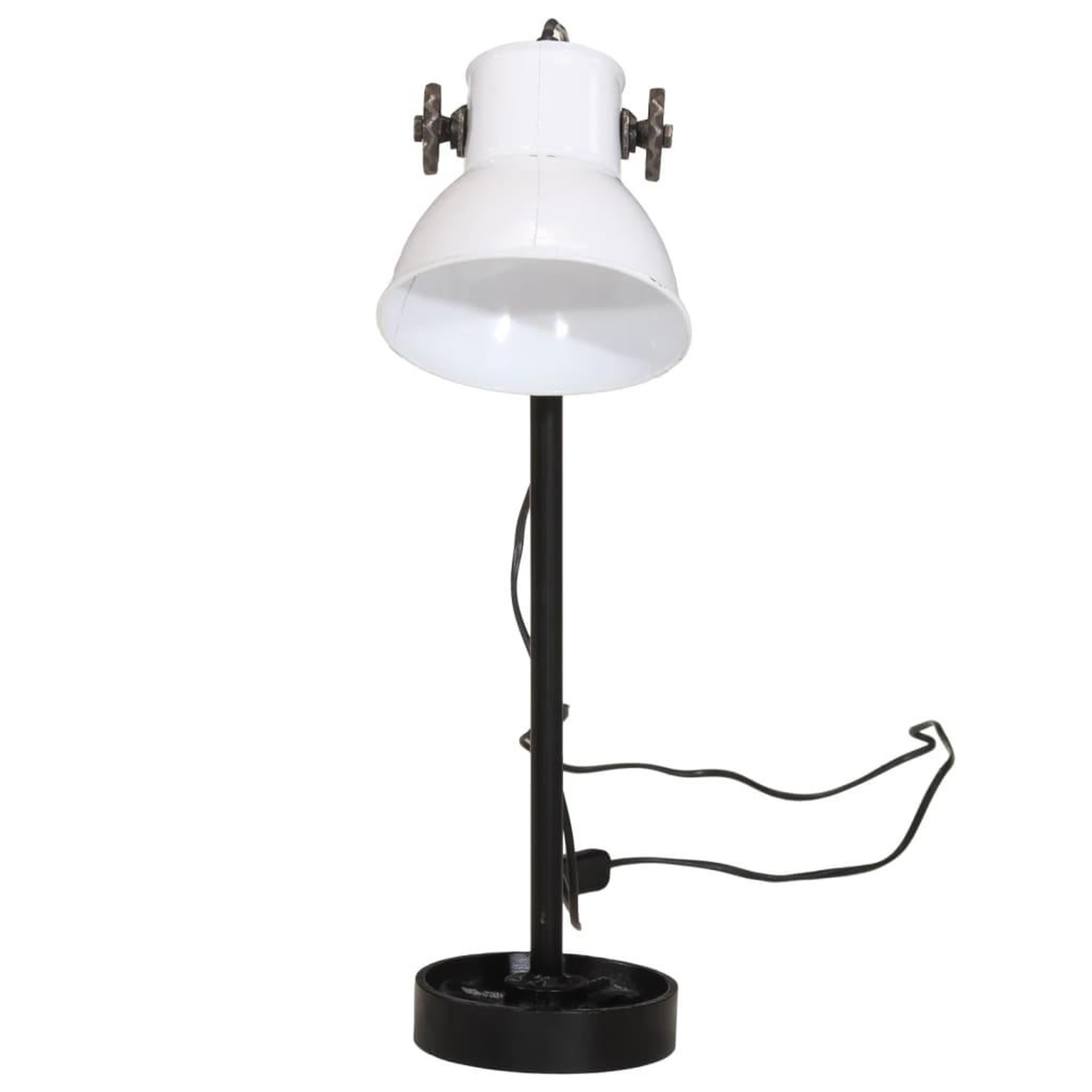 Voir la diapositive 3 : VIDAXL Lampe de bureau 25 W blanc 15x15x55 cm E27