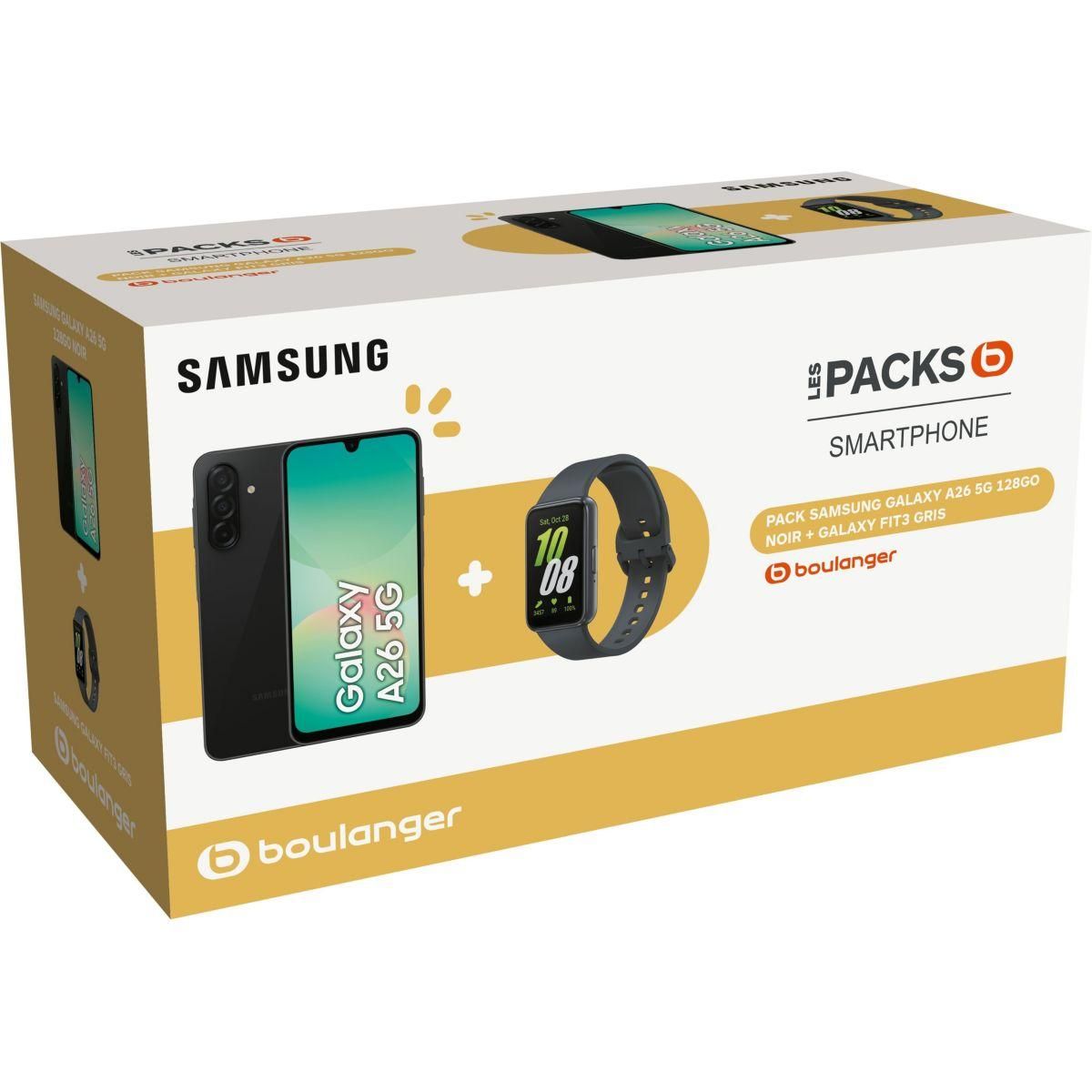 Samsung Smartphone Pack A26 128Go 5G + Fit 3